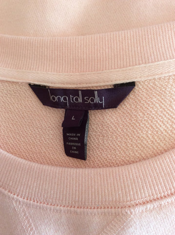 BRAND NEW LONG TALL SALLY PALE PEACH NYC SWEATSHIRT TOP SIZE L - Whispers Dress Agency - Womens Activewear - 3