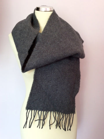 Vintage Jaeger Grey Wool Scarf - Whispers Dress Agency - Vintage Accessories - 1