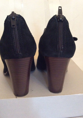 Marks & Spencer Autograph Black Suede Mary Jane Heels Size 5/38 Wider Fit - Whispers Dress Agency - Heels - 5