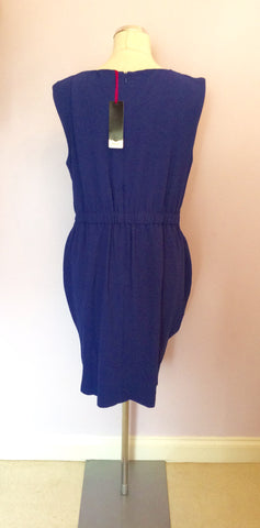 Brand New Therapy Blue Wrap Pleat Tulip Dress Size 16 - Whispers Dress Agency - Womens Dresses - 2