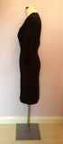DIVA CATWALK BLACK 3/4 SLEEVE WIGGLE PENCIL DRESS SIZE L - Whispers Dress Agency - Sold - 3