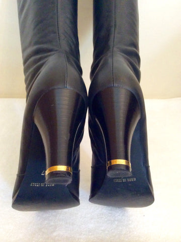 Roberto Vianni Black Soft Leather Boots Size 4/37 - Whispers Dress Agency - Womens Boots - 4