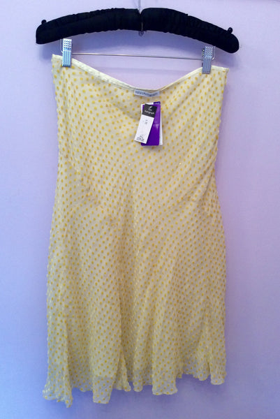 Brand New Marks & Spencer Autograph Lemon Spot Silk Skirt Size 10 - Whispers Dress Agency - Womens Skirts - 1