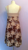 August Silk Floral Print Linen Dress Size 12 - Whispers Dress Agency - Womens Dresses - 2