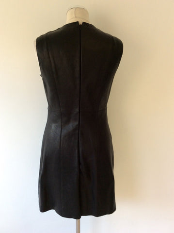 BRAND NEW CELINE BLACK LEATHER DRESS SIZE 42 UK 12 - Whispers Dress Agency - Womens Dresses - 6