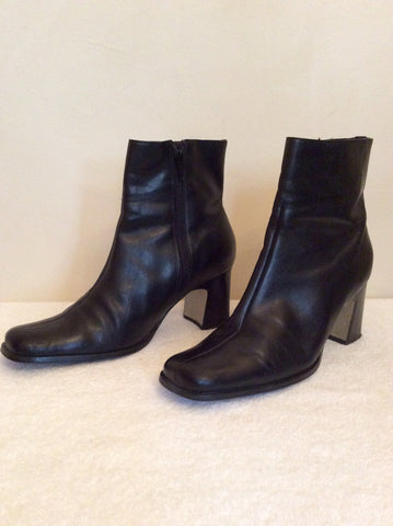 Principles Black Leather Ankle Boots Size 7/40 - Whispers Dress Agency - Womens Boots - 2