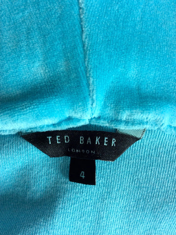 Ted Baker Aqua Velour Cover Up / Top Size 4 Approx M/L - Whispers Dress Agency - Womens Swim & Beachwear - 3