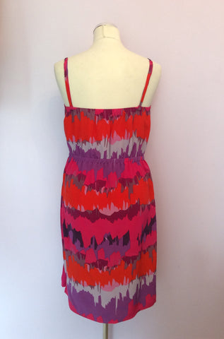Coast Multi Coloured Print Silk Strappy / Strapless Dress Size 12 - Whispers Dress Agency - Womens Dresses - 3