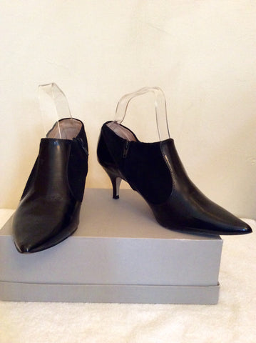Marks & Spencer Autograph Black Patent Leather Shoe Boots Size 5/38 - Whispers Dress Agency - Sold - 1