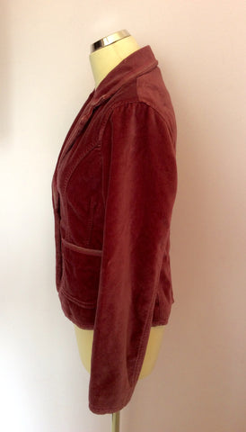 Boden Dark Pink Brushed Cotton Jacket Size 10 - Whispers Dress Agency - Womens Coats & Jackets - 2