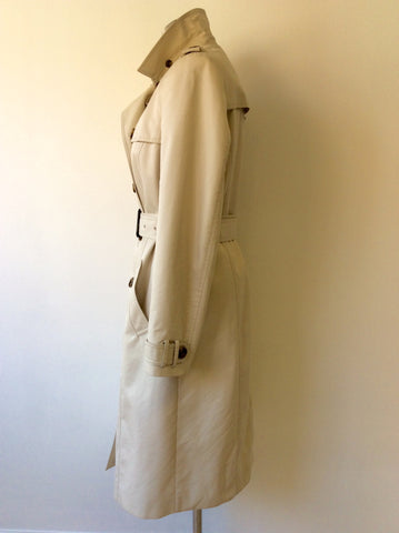 JAEGER NATURAL/ BEIGE CLASSIC BELTED MAC TRENCH COAT SIZE 12 - Whispers Dress Agency - Sold - 3