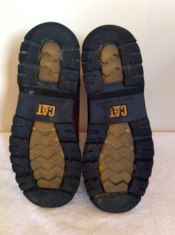 Caterpillar Dark Brown Leather Boots Size 8/42 - Whispers Dress Agency - Sold - 5