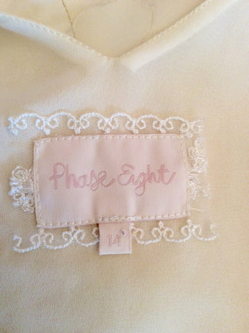 Phase Eight Ivory Floral Embossed Wedding Dress Size 14 - Whispers Dress Agency - Sold - 5