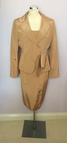 Alex & Co Apricot Pencil Dress & Jacket Suit Size 14/16 - Whispers Dress Agency - Sold - 1