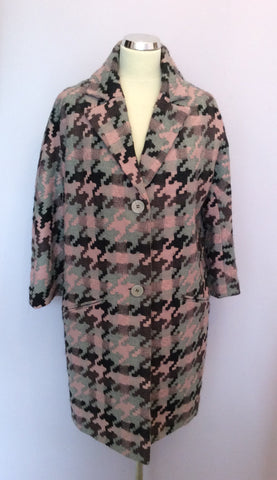 Per Una Pink, Grey & Purple Check Coat Size 14 - Whispers Dress Agency - Womens Coats & Jackets - 1