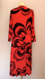 Windsmoor Fuchsia Pink & Black Floral Print Wrap Dress Size 18 - Whispers Dress Agency - Womens Dresses - 3