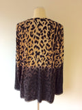 BASLER BLACK LABEL ANNIVERSARY EDITION ANIMAL PRINT LONG SLEEVE TOP SIZE 18 - Whispers Dress Agency - Sold - 2