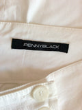 Penny Black White Wrap Across Cotton Skirt Size 16 Fit Approx 14 - Whispers Dress Agency - Womens Skirts - 3