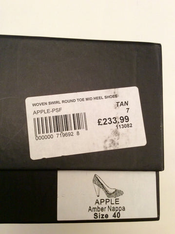 Paul Smith Tan Brown Swirl Woven Apple & Amber Weave Heels Size 7/40 - Whispers Dress Agency - Sold - 4