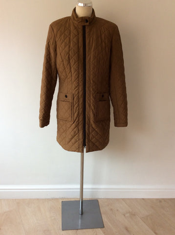 MADELEINE TAN BROWN QUILTED JACKET SIZE 12 - Whispers Dress Agency - Womens Coats & Jackets - 1