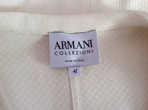 Armani Collezione Cream Trouser Suit Size 42 UK 12 - Whispers Dress Agency - Sold - 5