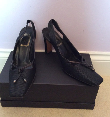 Christian Dior Black Slingback Heels Size 5.5 /38.5 - Whispers Dress Agency - Womens Heels - 2