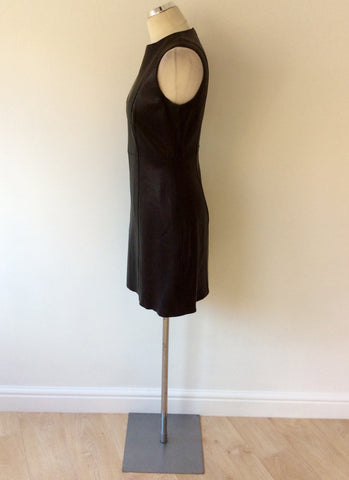 BRAND NEW CELINE BLACK LEATHER DRESS SIZE 42 UK 12 - Whispers Dress Agency - Womens Dresses - 3