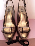 Coast Alexis Pewter Leather Slingback Heels Size 4/37 - Whispers Dress Agency - Womens Heels - 2