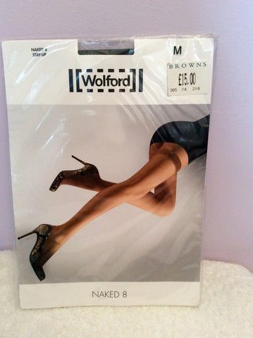Brand New Wolford Black Naked 8 Hold Up Stockings Size M - Whispers Dress Agency - Womens Other Accessories