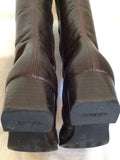 Reiker Dark Brown Buckle Trim Leather Boots Size 5/38 - Whispers Dress Agency - Sold - 4
