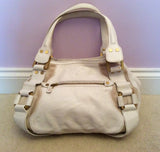 Jimmy Choo White & Cream Leather / Suede Mahala Bag - Whispers Dress Agency - Shoulder Bags - 2
