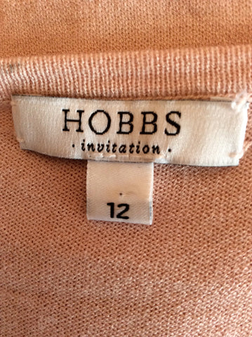 Hobbs Pale Pink / Nude Fine Knit Bolero Cardigan Size 12 - Whispers Dress Agency - Sold - 4