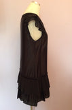 Brand New French Connection Black Silk Mini Dress Size 12 - Whispers Dress Agency - Sold - 2