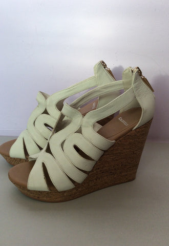 Brand New Carvela White Wedge Heel Sandals Size 3.5/36 - Whispers Dress Agency - Sold - 1