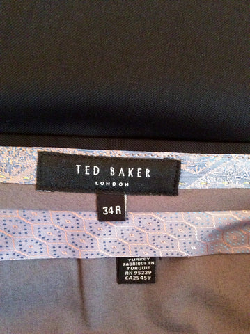 Ted Baker Dark Blue Wool Flat Front Trousers Size 34/28 - Whispers Dress Agency - Sold - 2