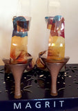 Magrit Bronze & Multi Coloured Perspex Strappy Sandals Size 5/38 - Whispers Dress Agency - Womens Sandals - 5