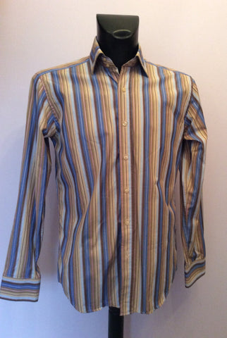 Studio By Jeff Banks Multi Coloured Stripe Shirt Size 15.5" - Whispers Dress Agency - Mens Formal Shirts - 1