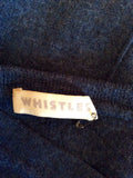 Whistles Dark Blue V Neck Wool Jumper Size 3 UK M/L - Whispers Dress Agency - Sold - 2