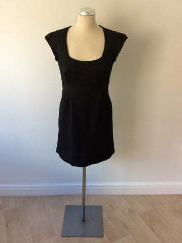 FRENCH CONNECTION BLACK CAP SLEEVE DRESS SIZE 12