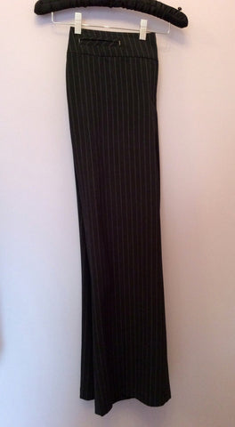 Marks & Spencer Charcoal Grey Pinstripe Trouser Suit Size 16/18 - Whispers Dress Agency - Sold - 4