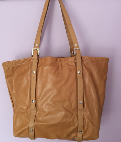 Russell & Bromley Light Tan Leather Shoulder Bag - Whispers Dress Agency - Sold - 1