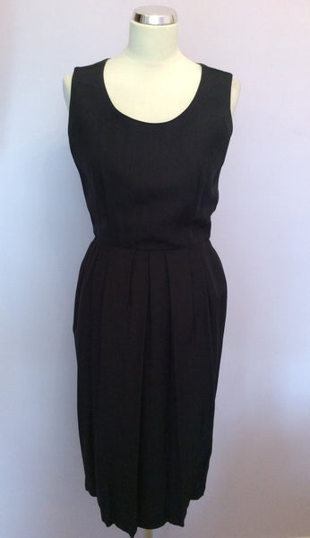 Vintage Jaeger Black Sleeveless Dress Size 10 - Whispers Dress Agency - Sold - 1