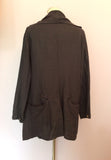 Miss Sugar Dark Grey Linen Jacket Size XL - Whispers Dress Agency - Womens Coats & Jackets - 4
