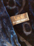 Laura Biagiotti Blue Velvet Scarf - Whispers Dress Agency - Womens Scarves & Wraps - 2