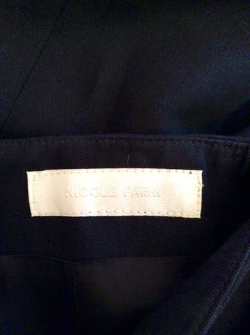 Nicole Farhi Black Wool & Linen Pencil Skirt Size 12 - Whispers Dress Agency - Womens Skirts - 4