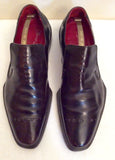 Oliver Sweeney Dark Brown Farfalle Leather Slip On Shoes Size 7.5 /41 - Whispers Dress Agency - Sold - 2