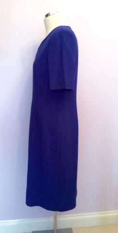 Viyella Royal Blue Short Sleeve Dress Size 12 - Whispers Dress Agency - Sold - 2