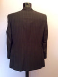 Studio By Jeff Banks Dark Charcoal Grey Pinstripe Wool Suit Size 40/34 Short - Whispers Dress Agency - Mens Suits & Tailoring - 4