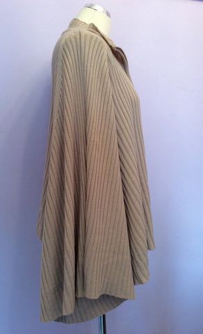 Nitya Beige Zip Up Poncho / Cardigan Size Approx L/XL - Whispers Dress Agency - Sold - 3