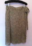 Avoca Anthology Olive Green Lace Wrap Around Top & Skirt Size 12/14 - Whispers Dress Agency - Sold - 5